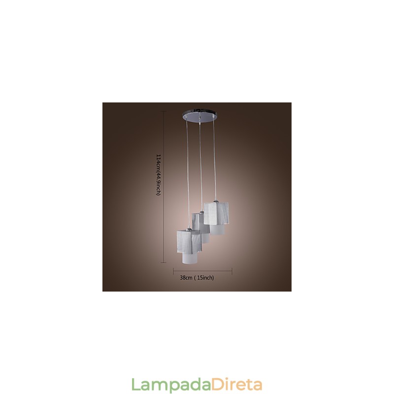 Luminária pendente galvanizada estilo mini contemporâneo moderno