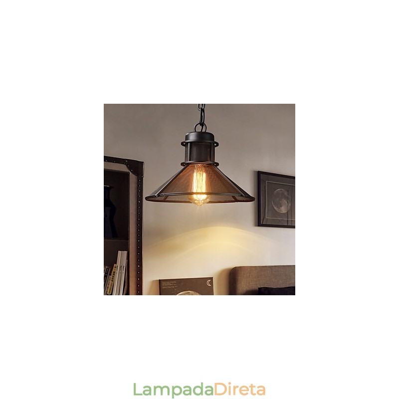 Luminárias pendentes estilo mini retrô garagem metal