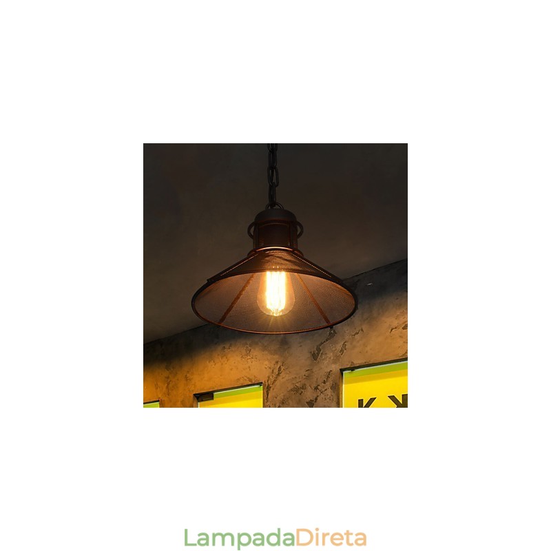 Luminárias pendentes estilo mini retrô garagem metal