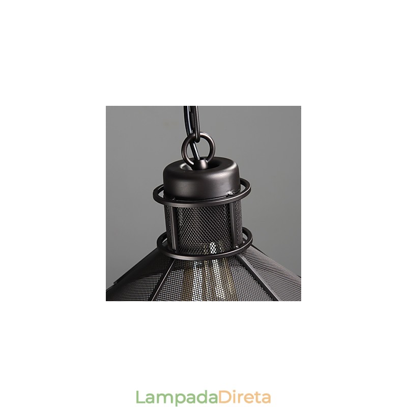 Luminárias pendentes estilo mini retrô garagem metal