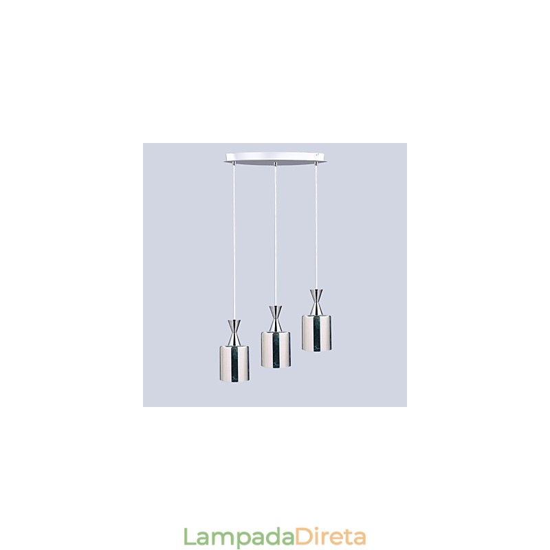 Lâmpada cromada com gravação a laser Dream