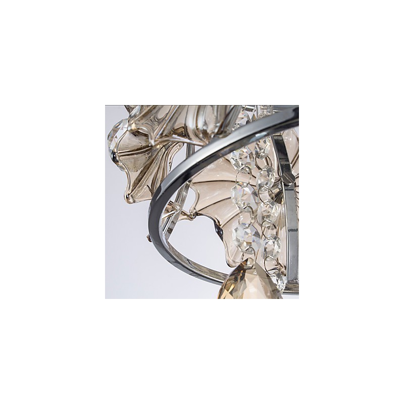 Lustre de cristal moderno com esfera transparente, luminária de teto, decoração para casa, luminária pendente de suspensão