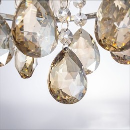 Lustre de cristal moderno com esfera transparente, luminária de teto, decoração para casa, luminária pendente de suspensão