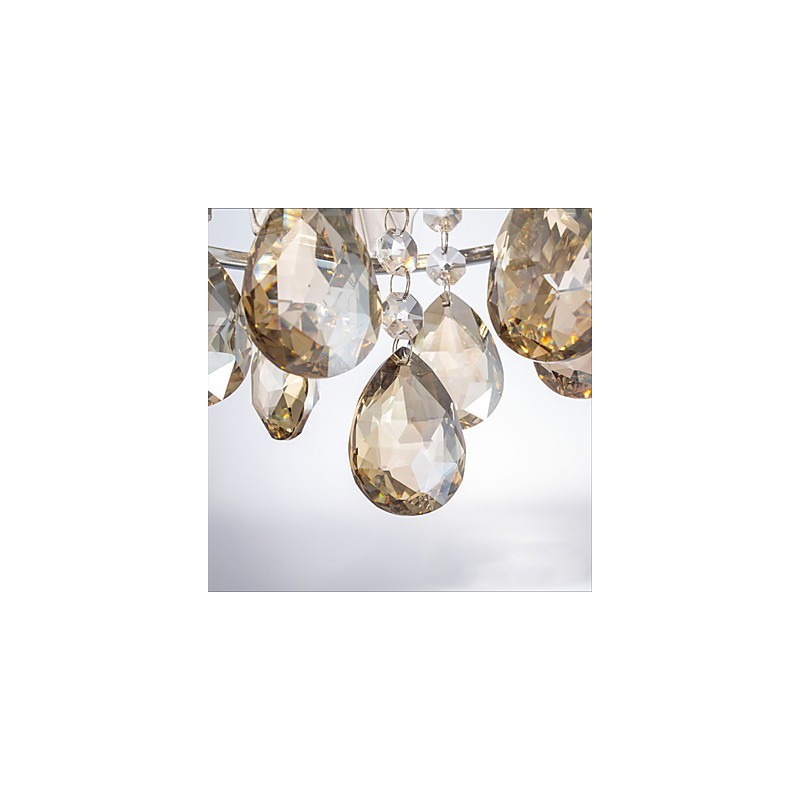 Lustre de cristal moderno com esfera transparente, luminária de teto, decoração para casa, luminária pendente de suspensão