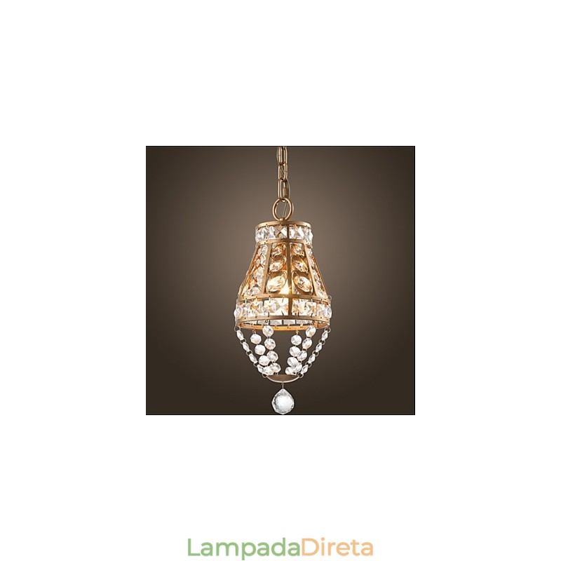 Lustre de cristal americano estilo country Lustre retrô para varanda