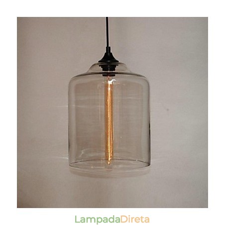 Garrafa Design Pendente 1 Luz Conciso Ferro Pintura Garrafa Design Pendente 1 Luz Conciso Ferro Pintura