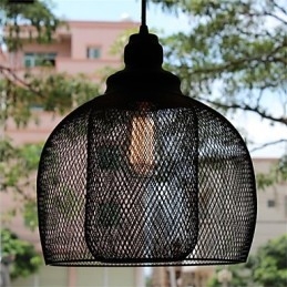 Lustre de ferro estilo gaiola retrô americano