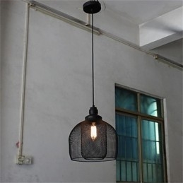 Lustre de ferro estilo gaiola retrô americano