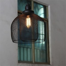 Lustre de ferro estilo gaiola retrô americano