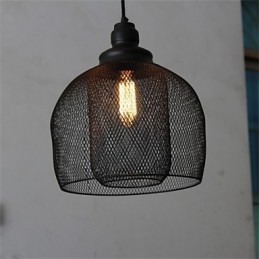 Lustre de ferro estilo gaiola retrô americano