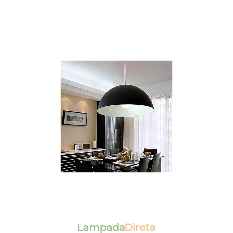 Luminária pendente de metal contemporânea moderna