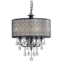 Lustre de metal com pintura de cristal clássico tradicional