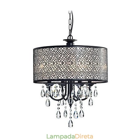 Lustre de metal com pintura de cristal clássico tradicional Lustre de metal com pintura de cristal clássico tradicional
