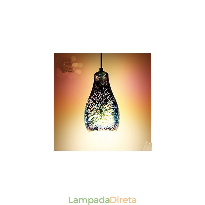 Mesa simples 3D Vidro Criativo Pendente C