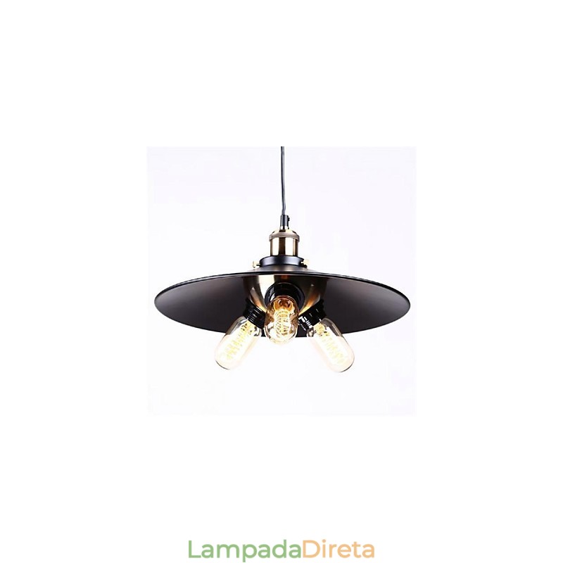 Luminária pendente estilo country ferro forjado