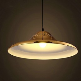 Luz pendente de metal country gold garagem