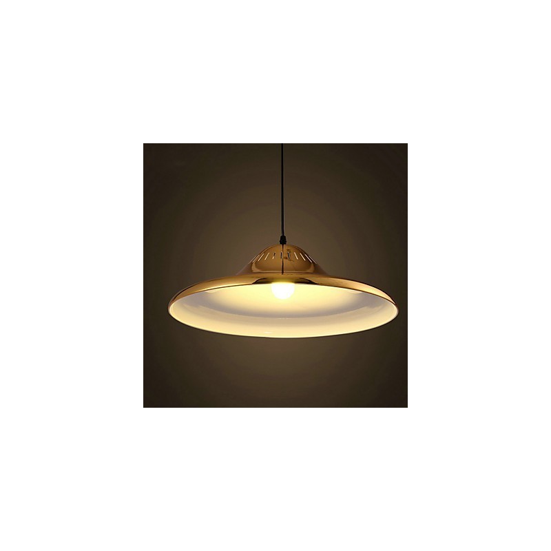 Luz pendente de metal country gold garagem
