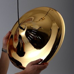 Luz pendente de metal country gold garagem