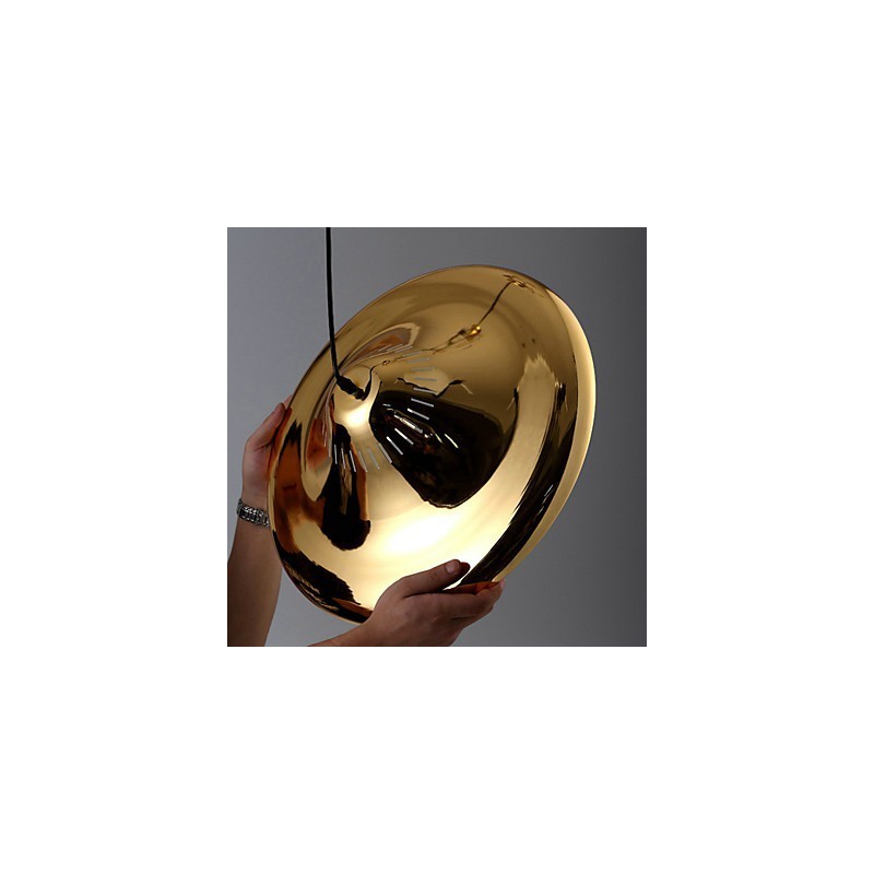 Luz pendente de metal country gold garagem