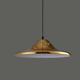Luz pendente de metal country gold garagem