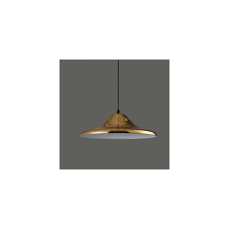Luz pendente de metal country gold garagem