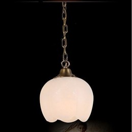 Iluminação de lustre único de cobre e mármore espanhol