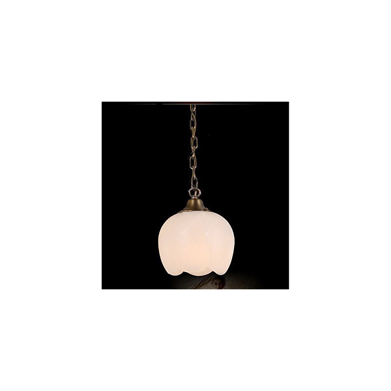 Iluminação de lustre único de cobre e mármore espanhol
