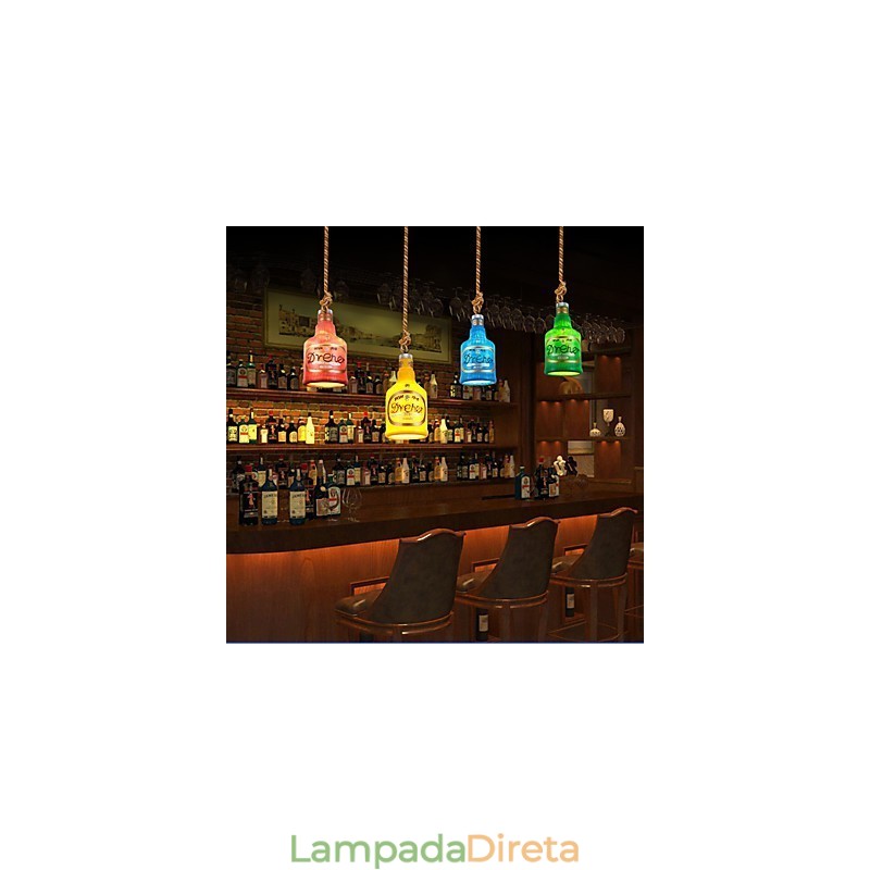 American Simple Retro Pendant Lamp Luminária pendente de cabeça única Luminária pendente