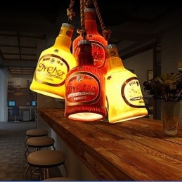 American Simple Retro Pendant Lamp Luminária pendente de cabeça única Luminária pendente