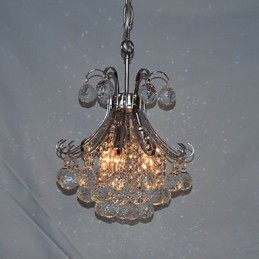 Mini lustre de cristal contemporâneo moderno galvanizado estilo pingente de luz
