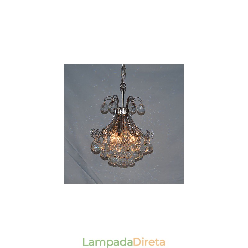 Mini lustre de cristal contemporâneo moderno galvanizado estilo pingente de luz