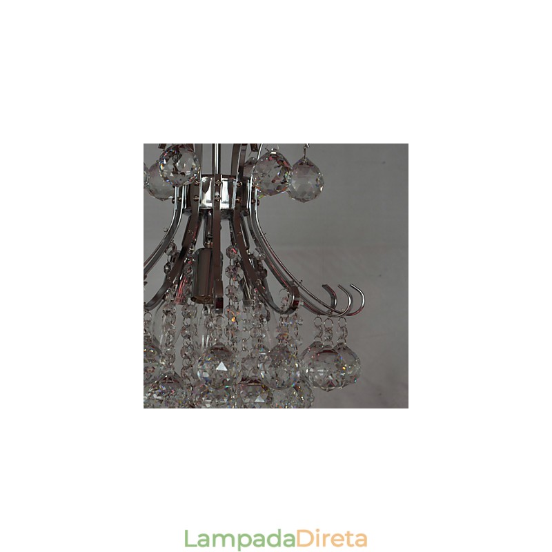 Mini lustre de cristal contemporâneo moderno galvanizado estilo pingente de luz