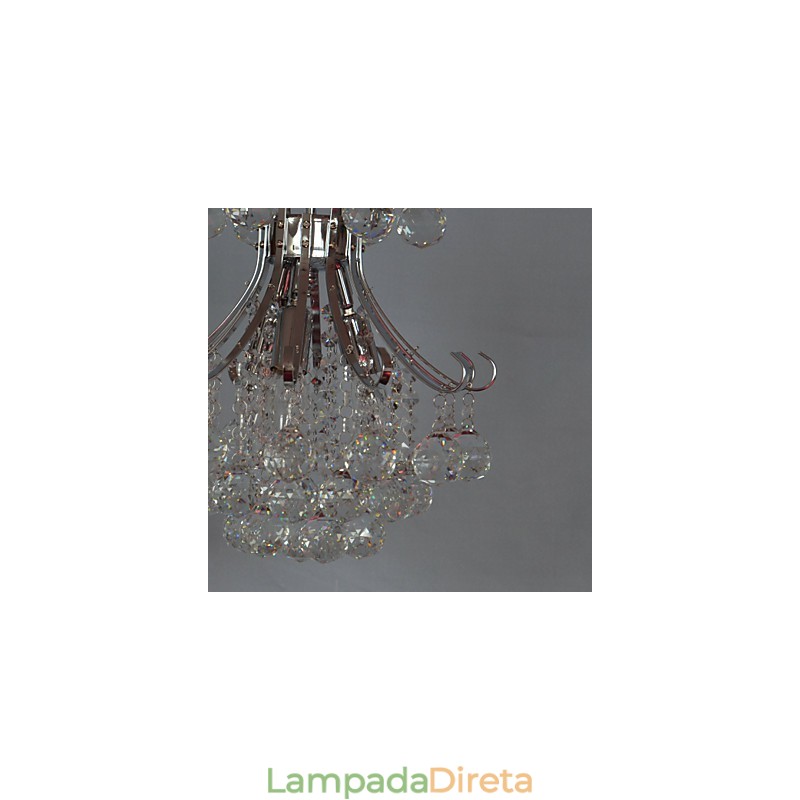 Mini lustre de cristal contemporâneo moderno galvanizado estilo pingente de luz