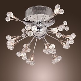 Moderno Contemporâneo Cristal Cromado Metal Montagem Embutida
