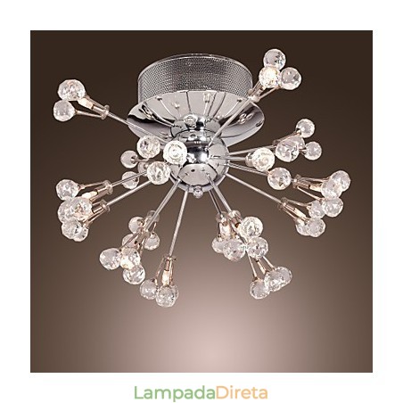 Moderno Contemporâneo Cristal Cromado Metal Montagem Embutida Moderno Contemporâneo Cristal Cromado Metal Montagem Embutida