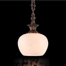 Iluminação de lustre único de cobre e mármore espanhol
