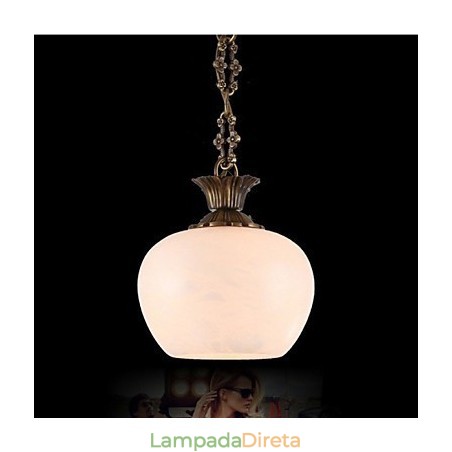 Iluminação de lustre único de cobre e mármore espanhol Iluminação de lustre único de cobre e mármore espanhol