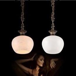 Iluminação de lustre único de cobre e mármore espanhol