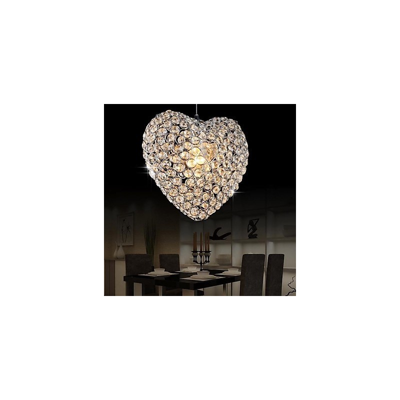 Luminária pendente de metal cristal contemporânea moderna