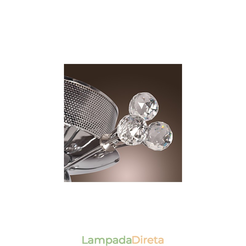 Moderno Contemporâneo Cristal Cromado Metal Montagem Embutida