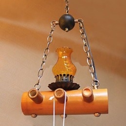 Lustre de bambu antigo americano de cabeça única