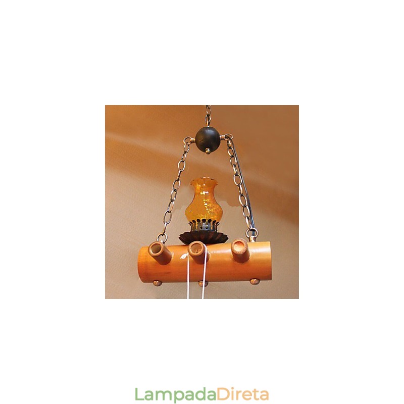 Lustre de bambu antigo americano de cabeça única