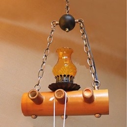 Lustre de bambu antigo americano de cabeça única