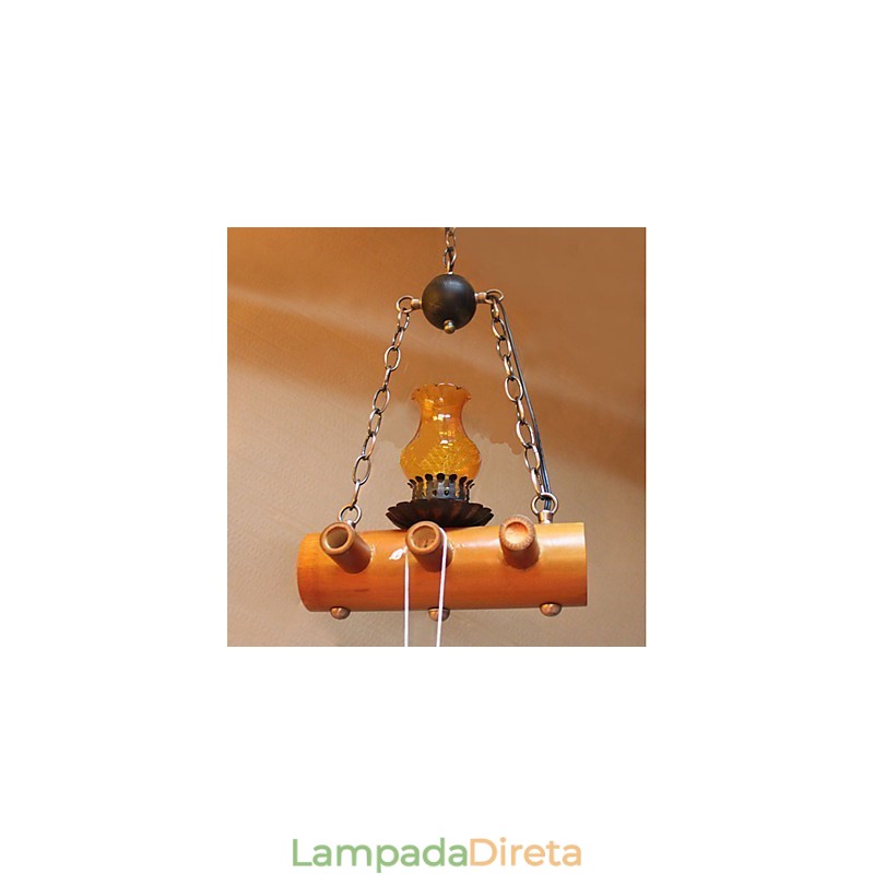 Lustre de bambu antigo americano de cabeça única