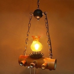 Lustre de bambu antigo americano de cabeça única