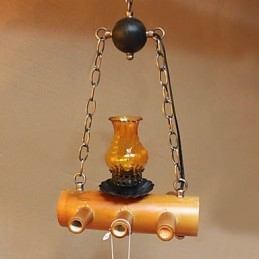 Lustre de bambu antigo americano de cabeça única