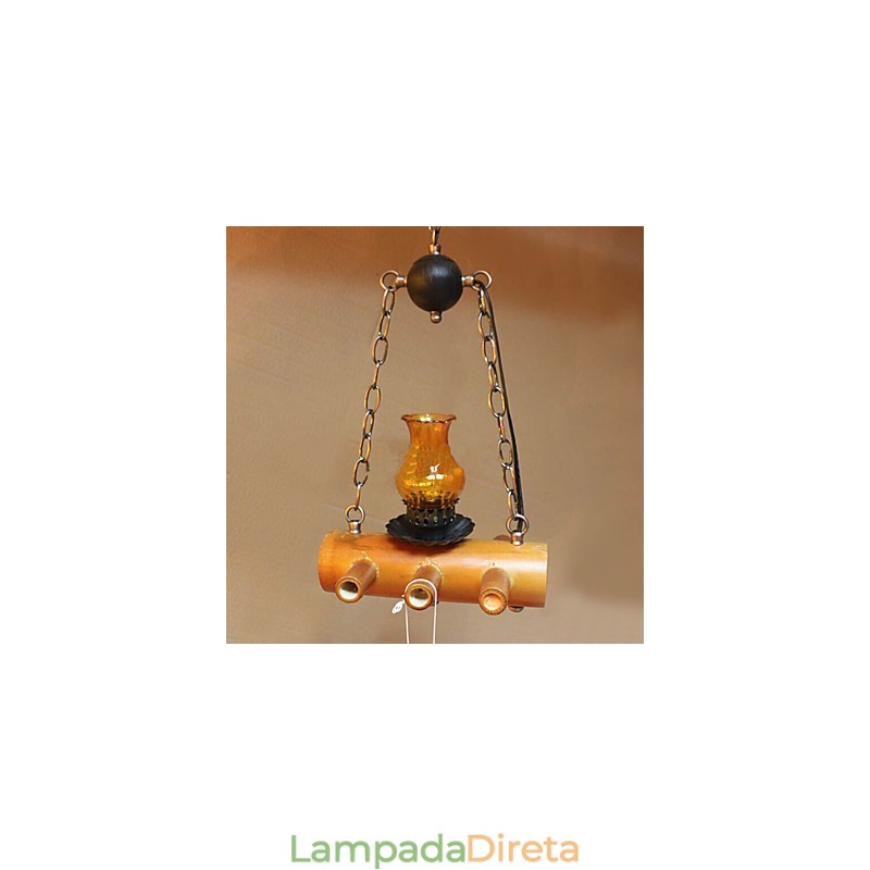 Lustre de bambu antigo americano de cabeça única