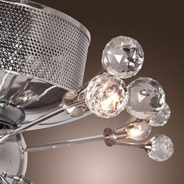 Moderno Contemporâneo Cristal Cromado Metal Montagem Embutida