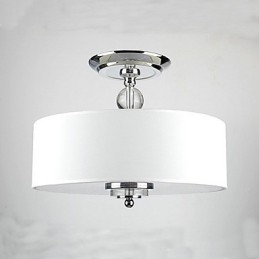 Pendente moderno e elegante de 3 luzes com abajur de flanela