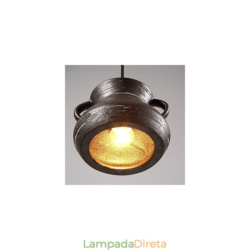 Lustre de cerâmica retrô personalidade pendurado para casa de chá